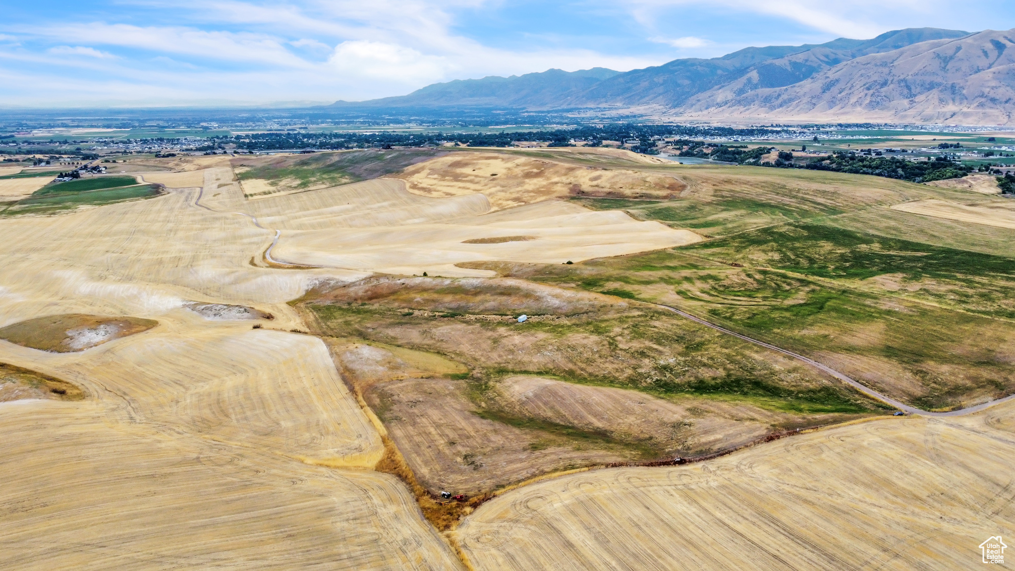 Drone / aerial view with a mountain view