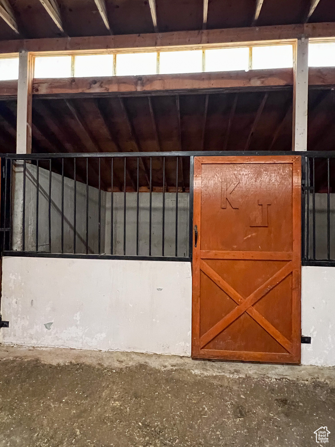 View of horse barn