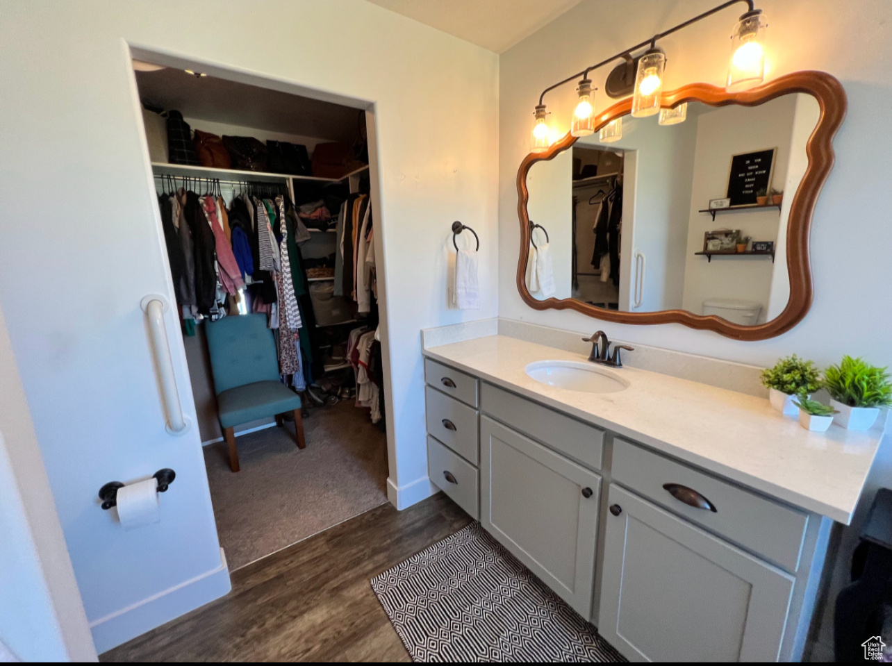 Primary Bathroom with walk in closet