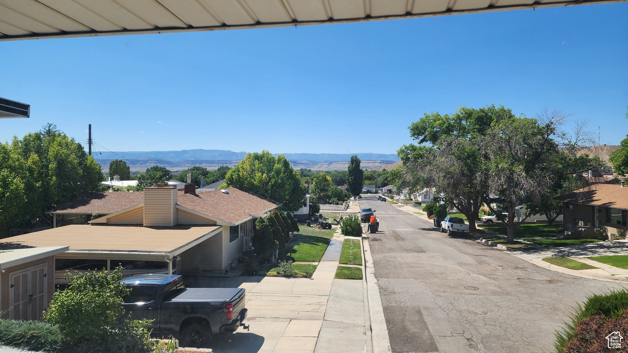 View of road with a mountain view