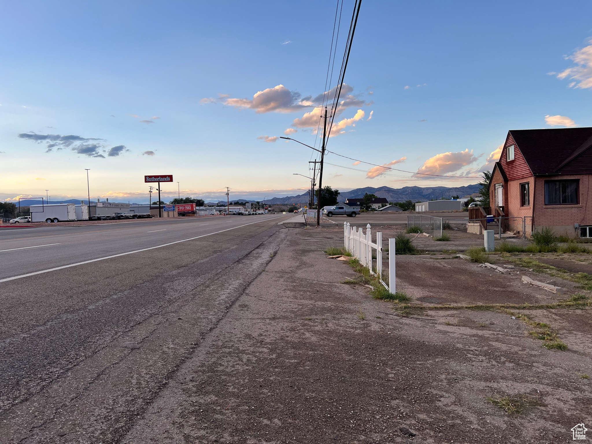 View of street featuring a mountain view