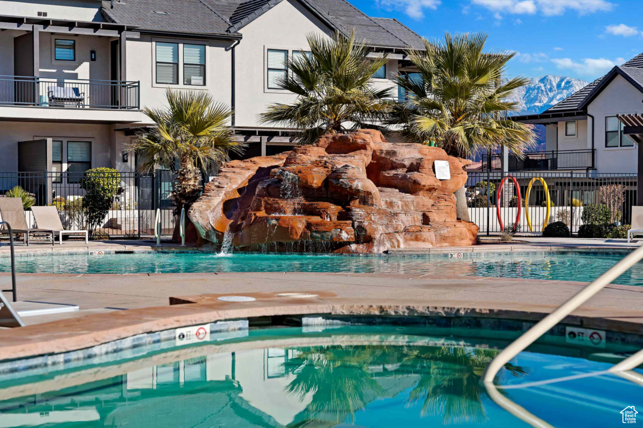 View of community pool and spa