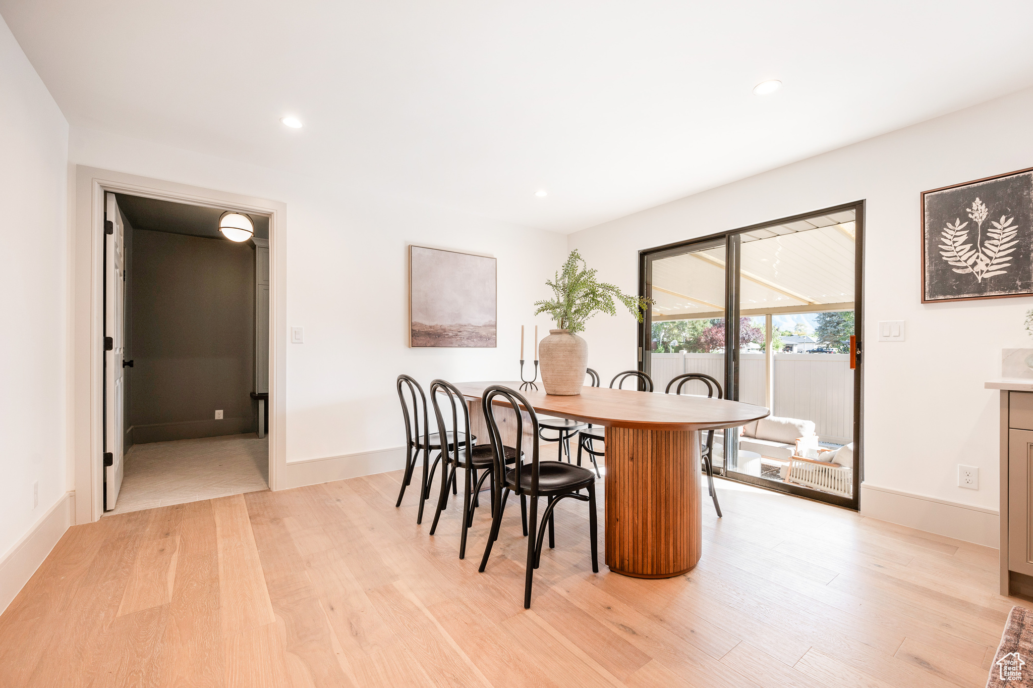 Dining room featuring light hardwood / wood-style flooring