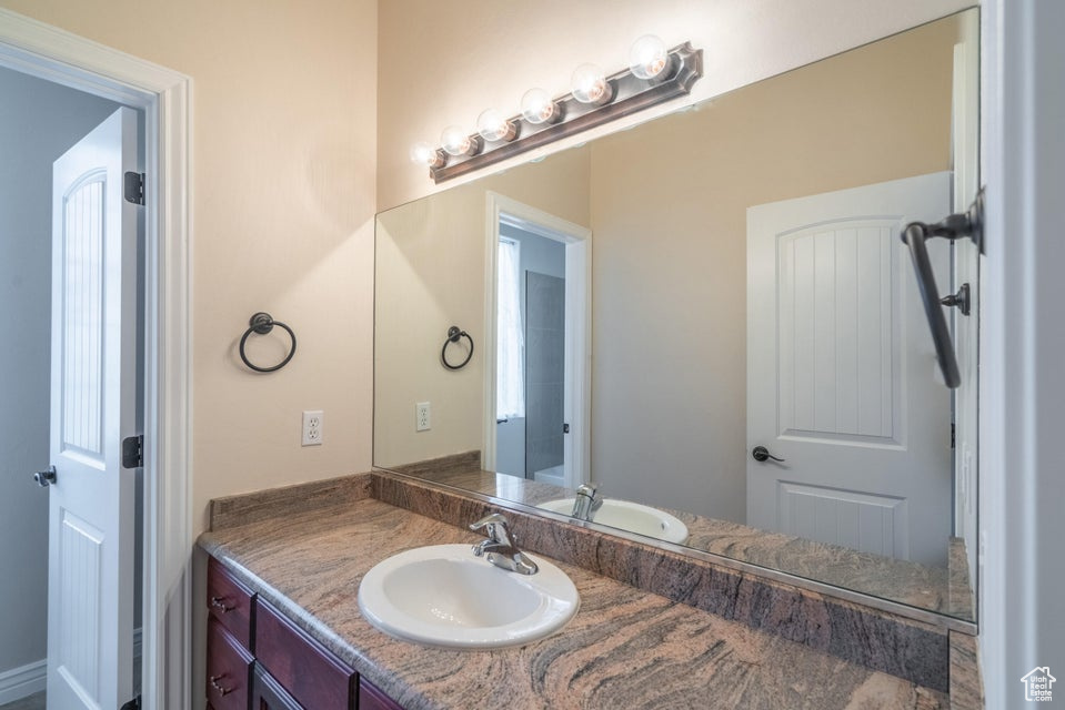 Bathroom featuring vanity