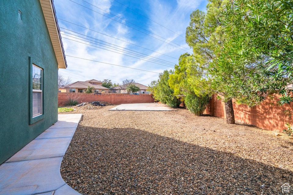 View of yard with a patio