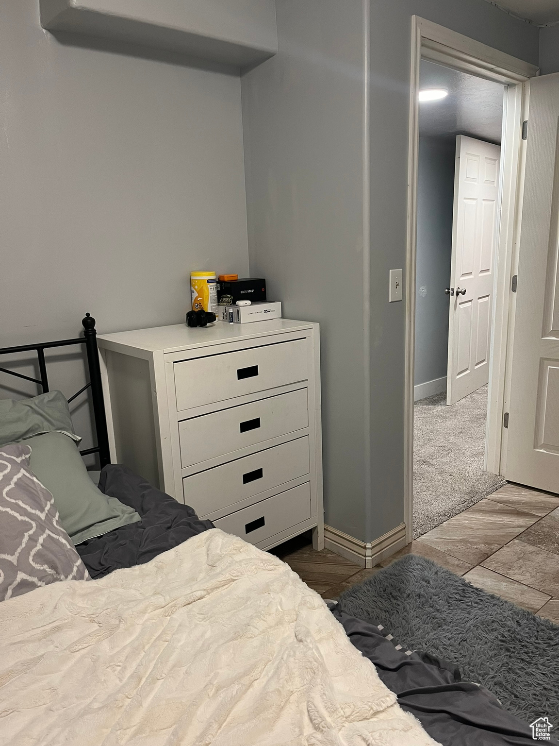 View of carpeted bedroom