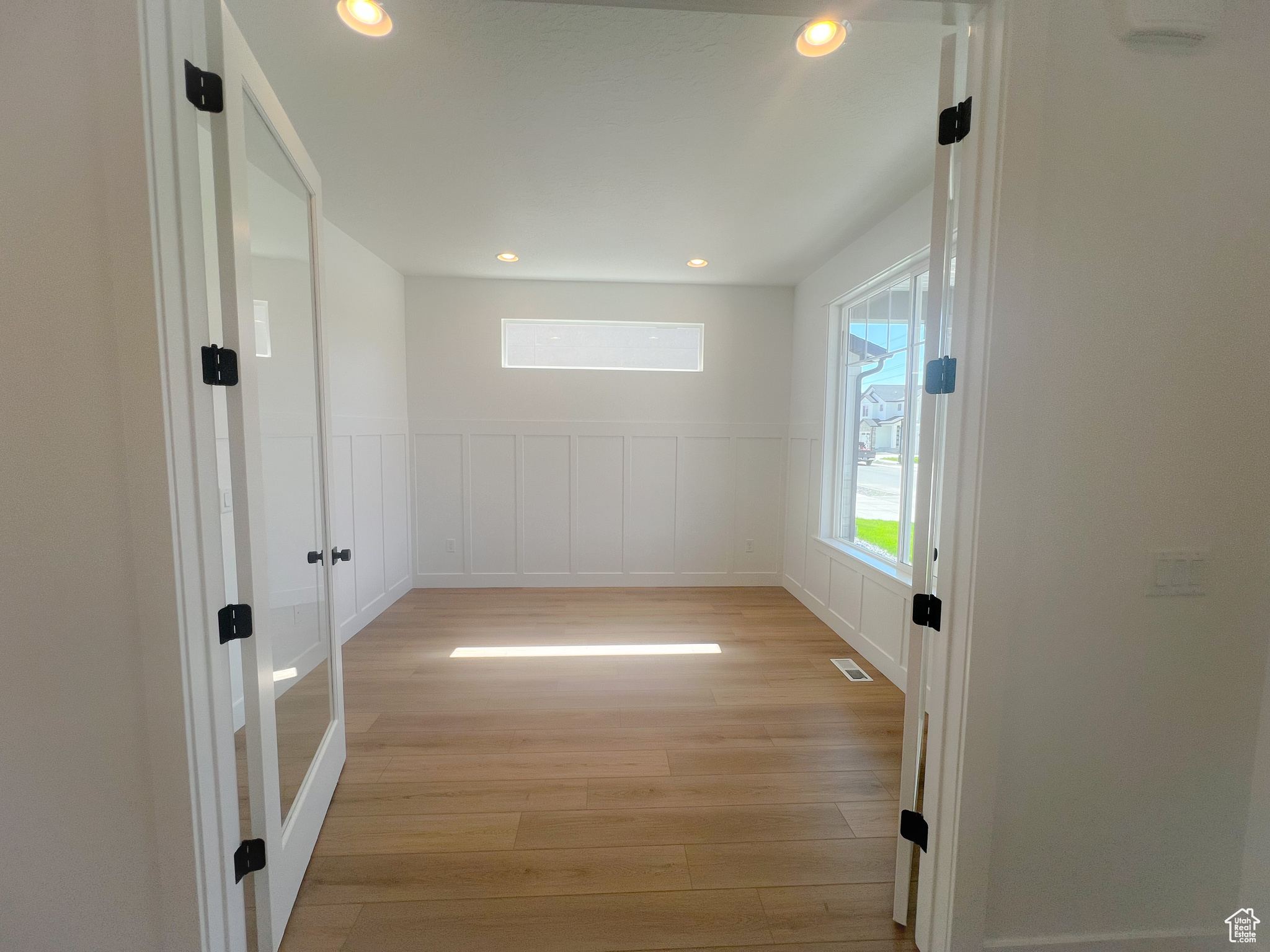 Interior space featuring light hardwood / wood-style flooring