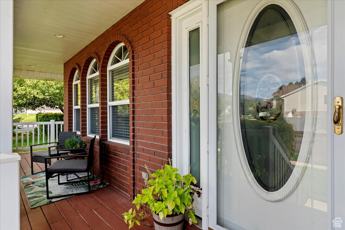 beautiful covered wraparound porch.