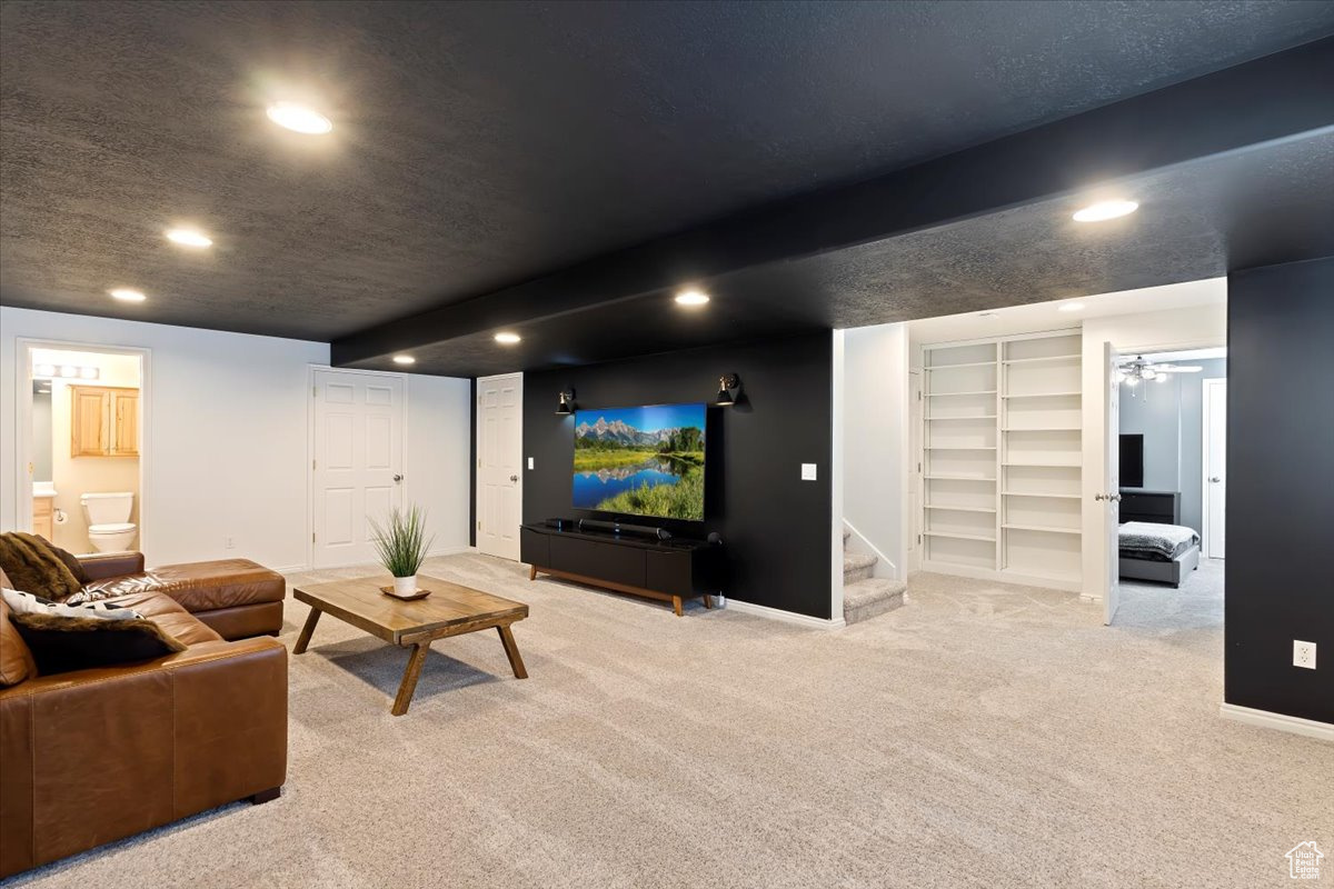 Spacious family room or movie room