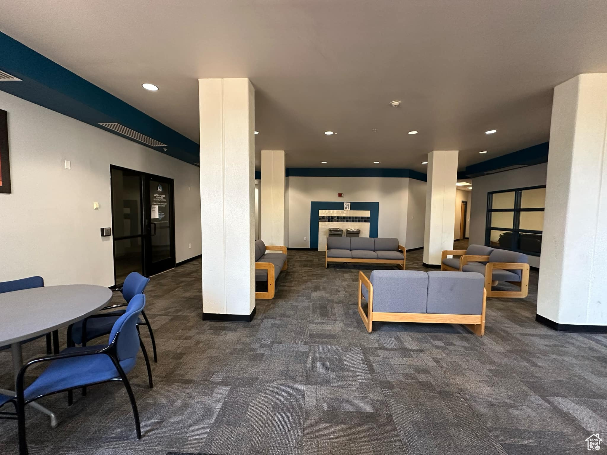 View of carpeted living room