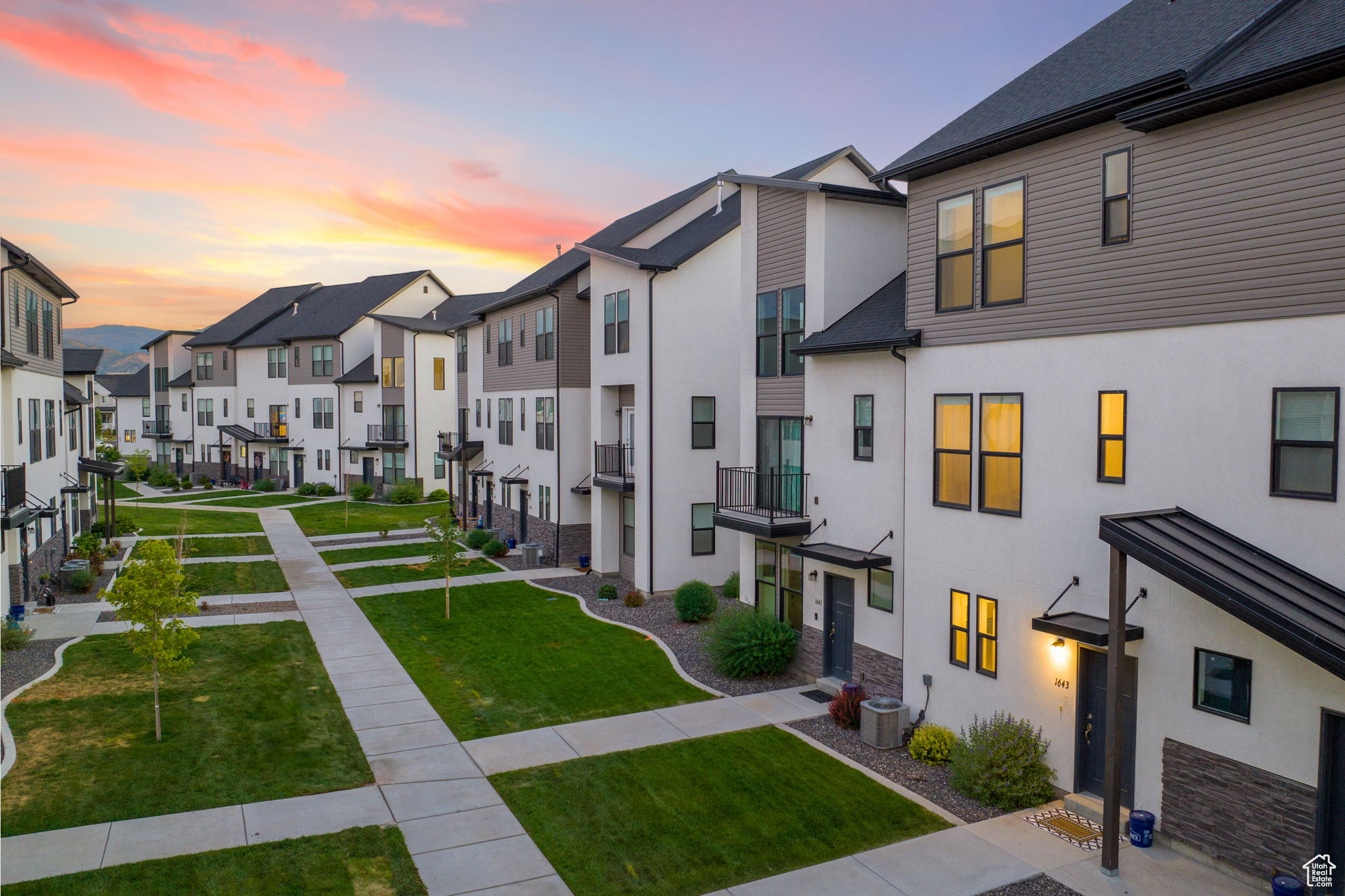 View of community with a lawn