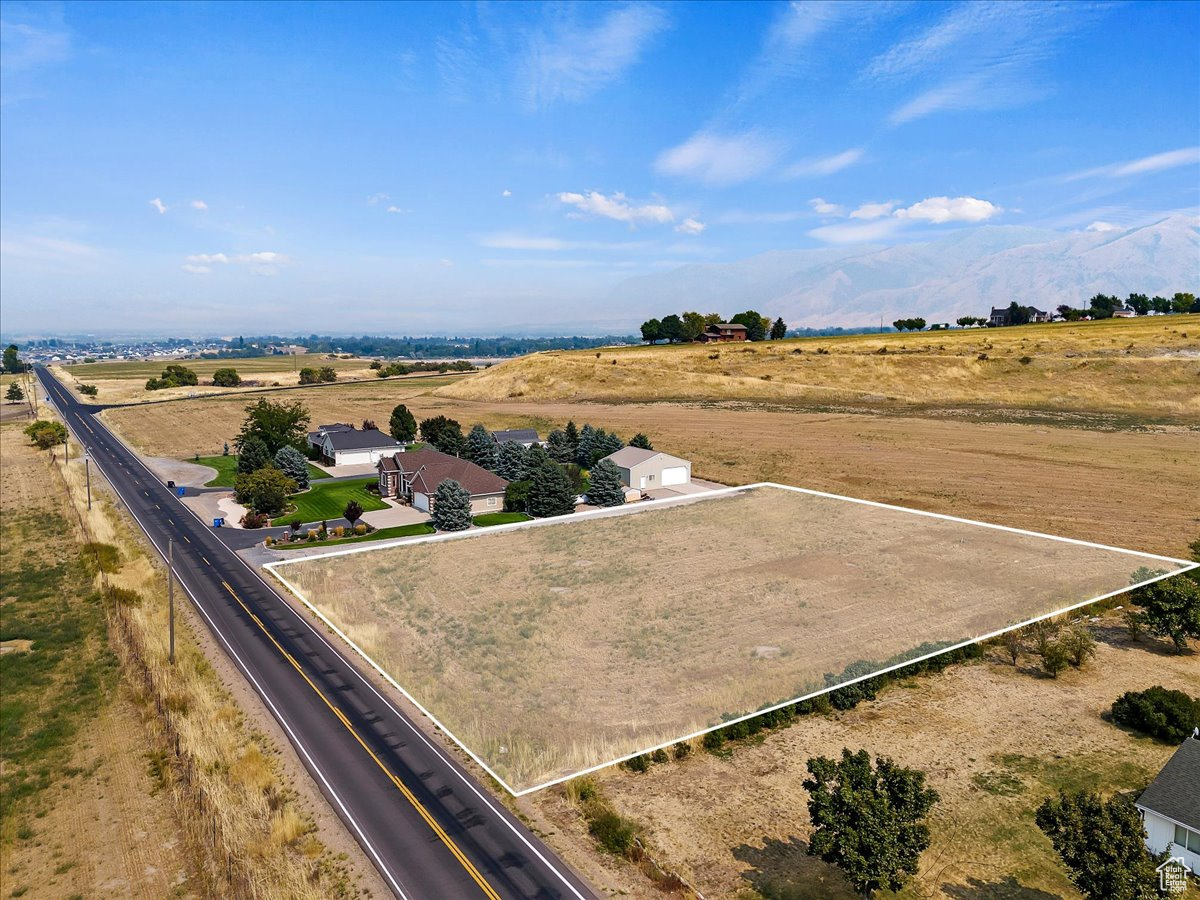 Aerial view featuring a rural view