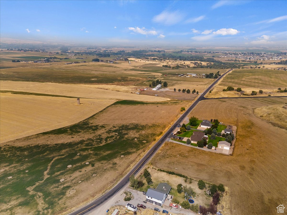 Aerial view featuring a rural view