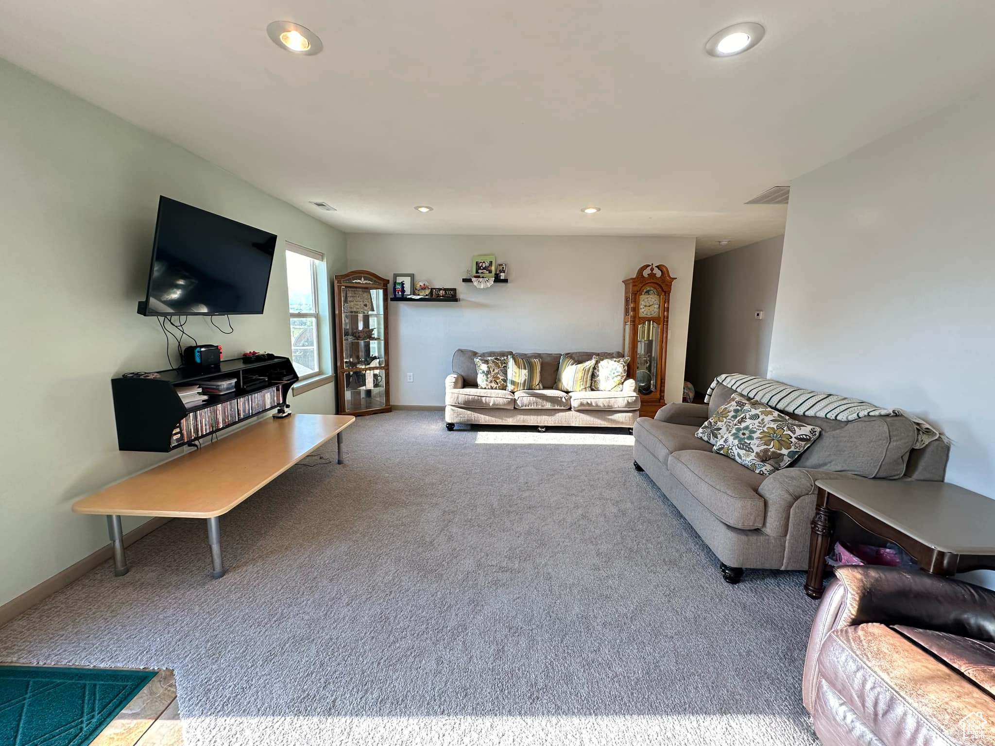 View of carpeted living room