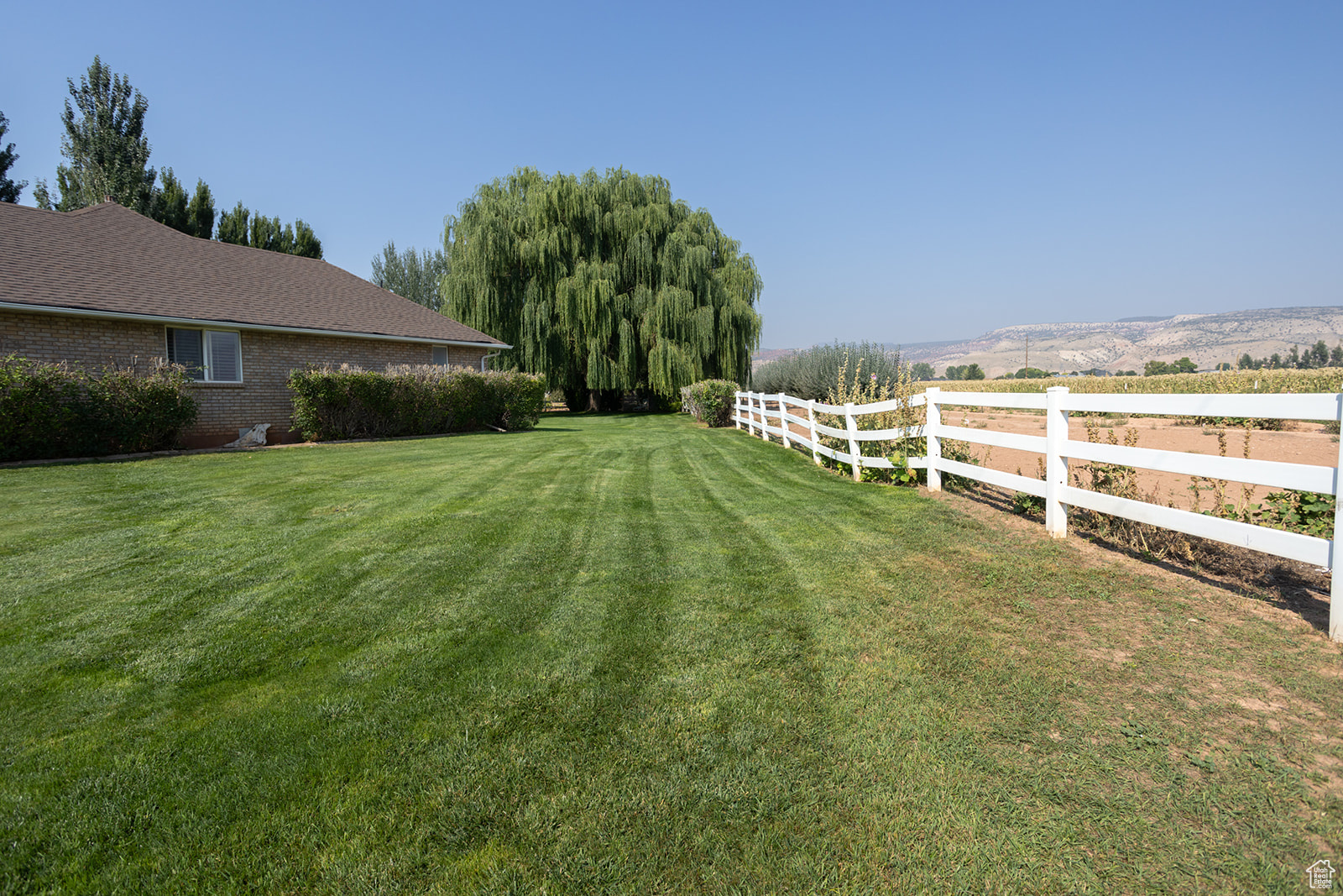 View of yard featuring a mountain view and a rural view