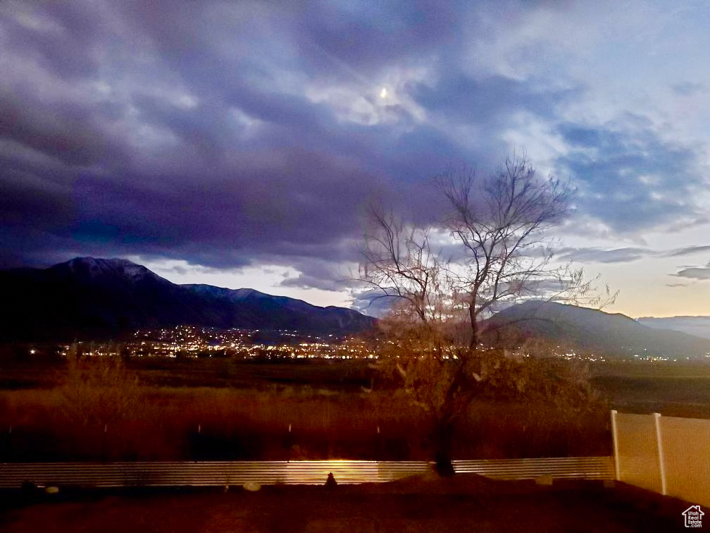 Property view of mountains at night
