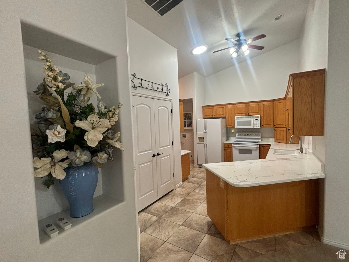 View looking into the kitchen from the entry