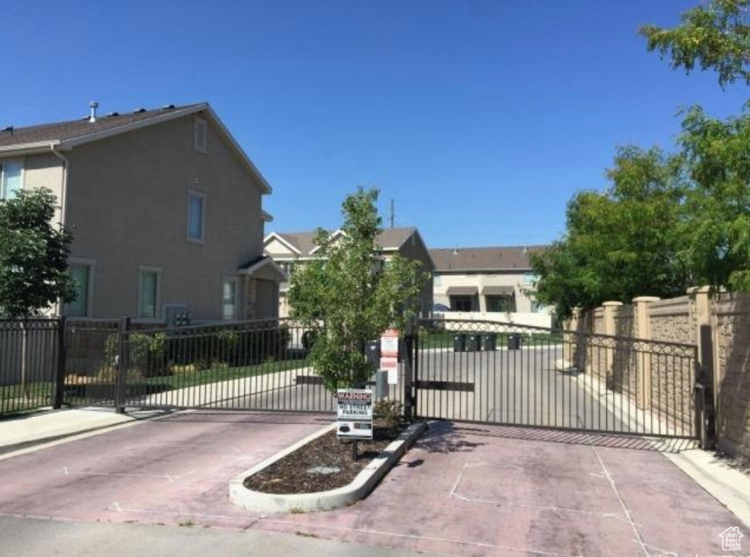 View of gated community entrance