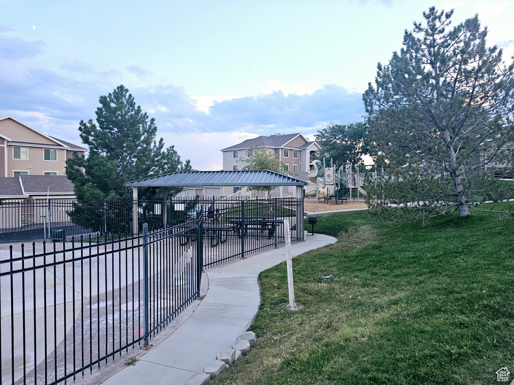 View of property's community featuring a yard and a gazebo