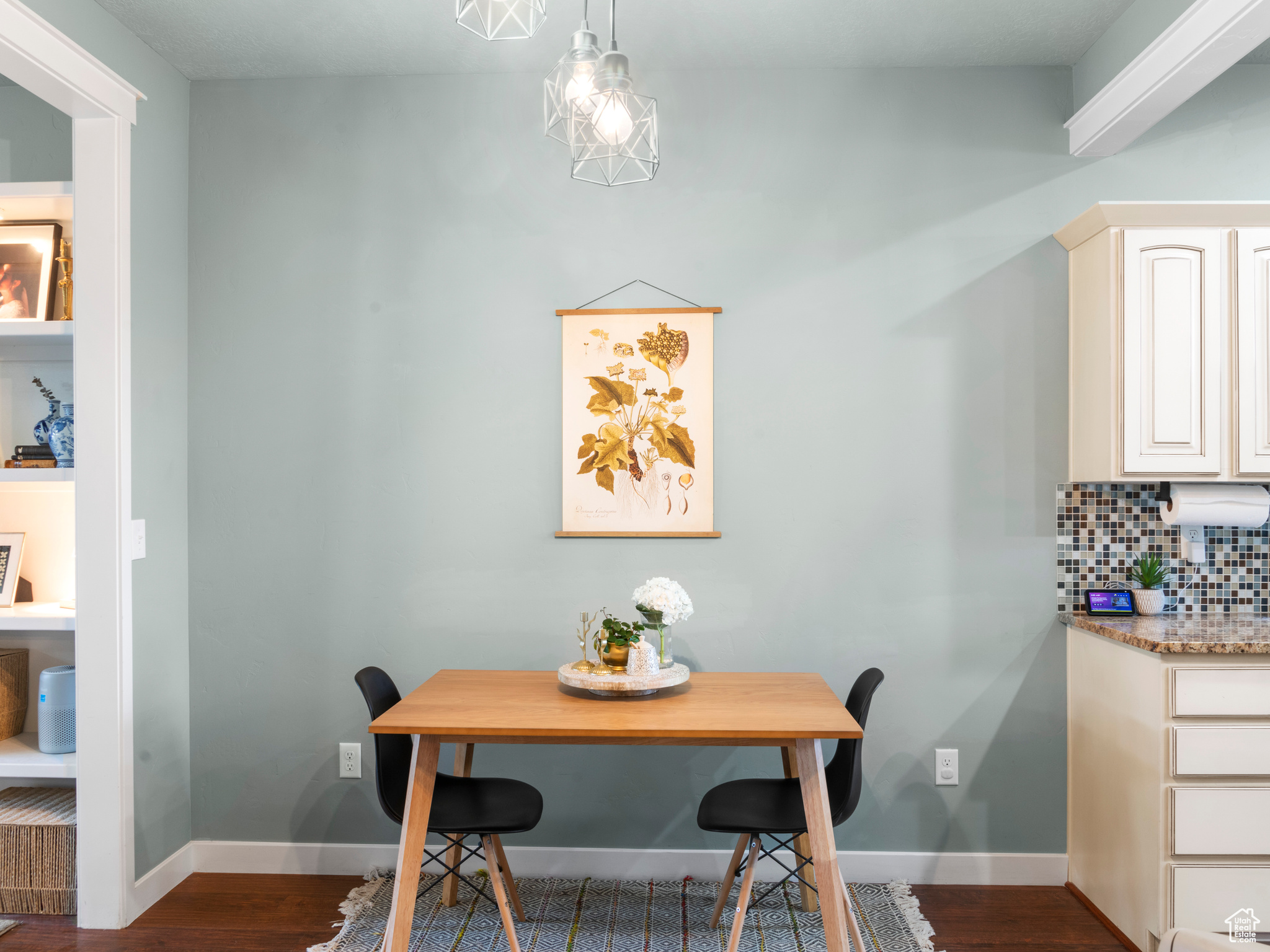 Dining area featuring hardwood / wood-style floors