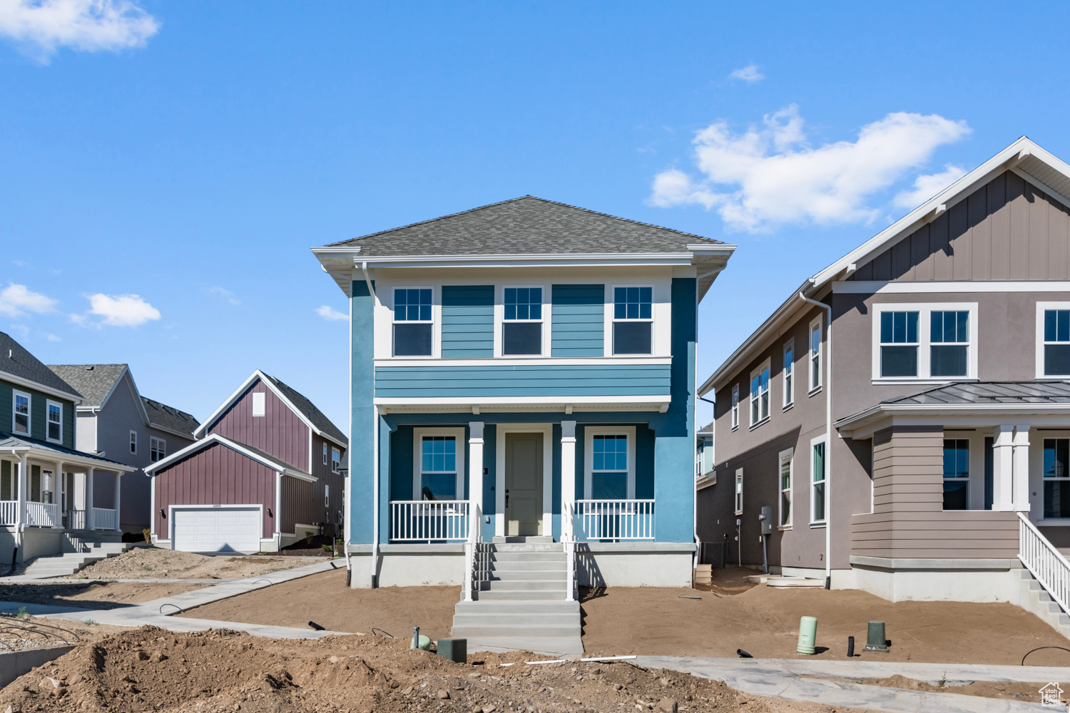 View of front of home with a porch