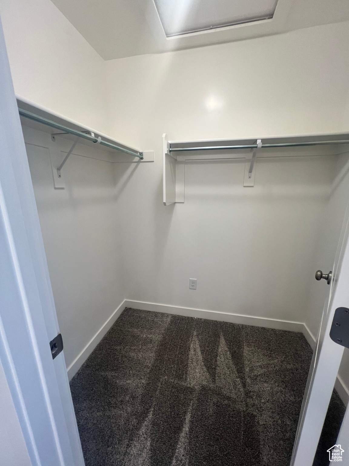 Walk in closet with carpet flooring