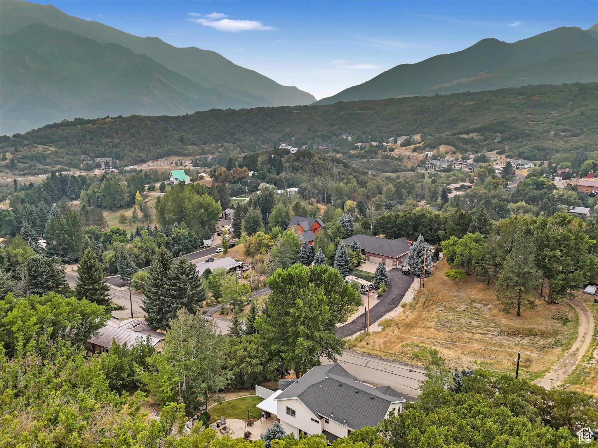 Aerial view from front