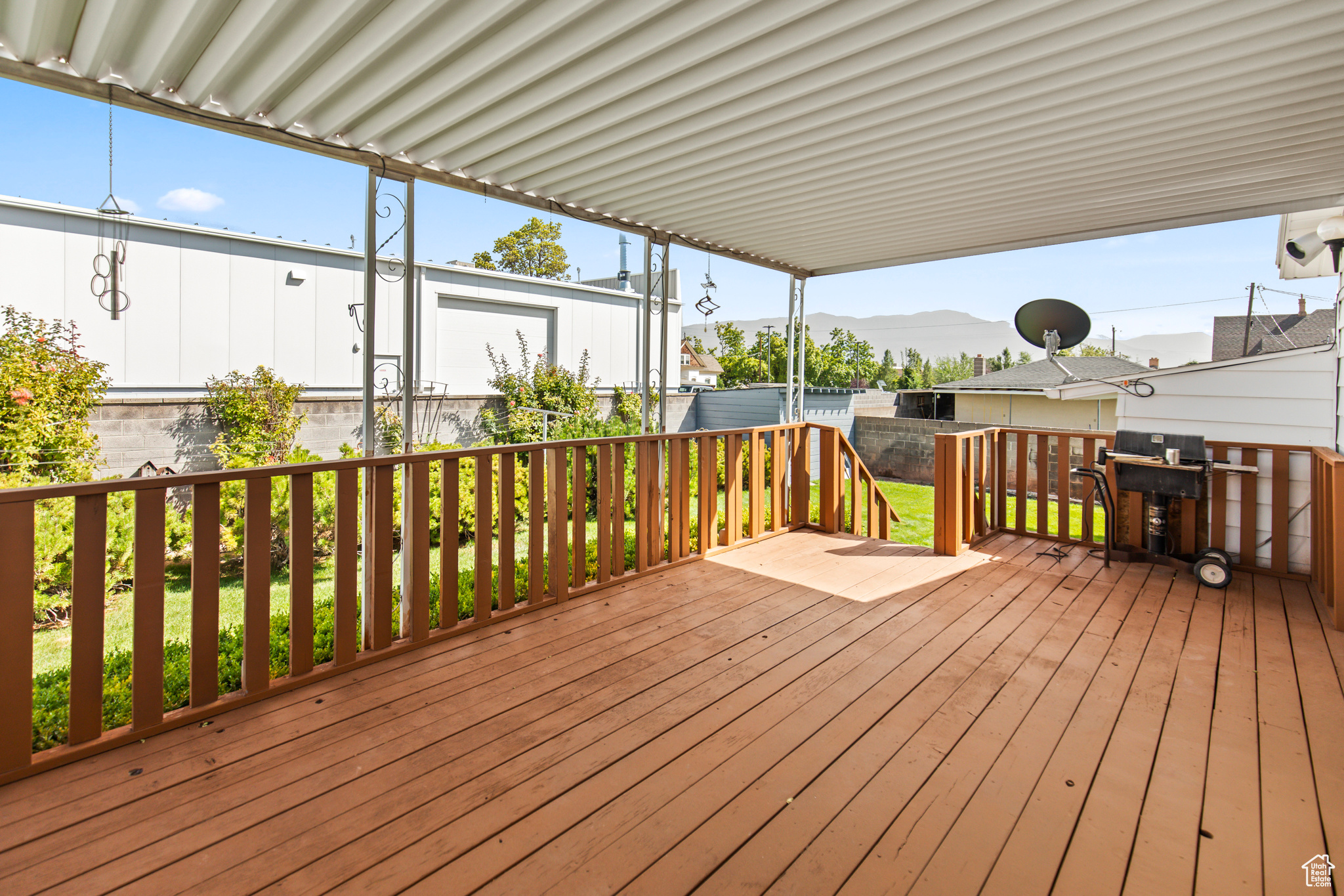 View of wooden deck