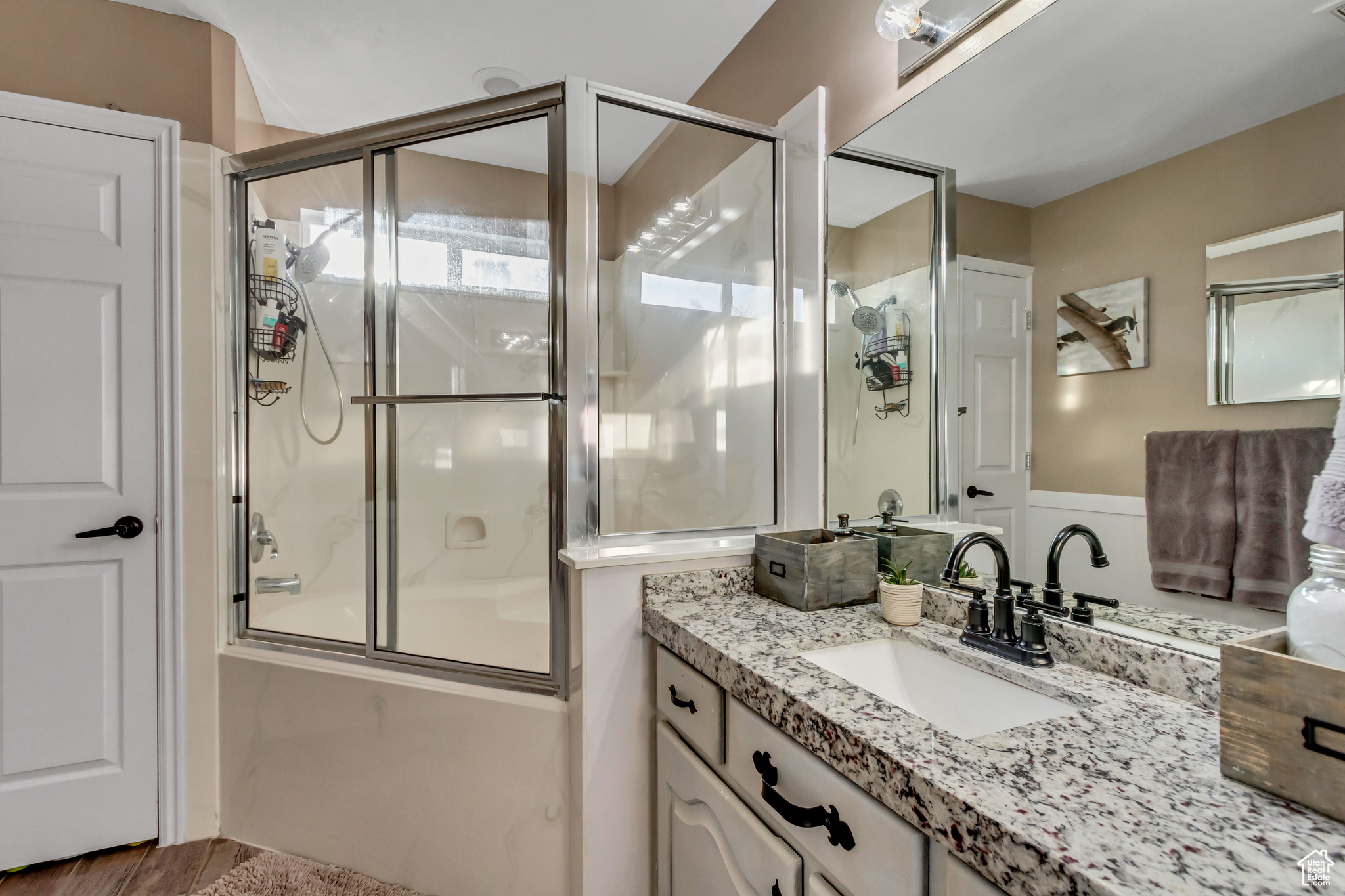 Master bath with extra large corner tub