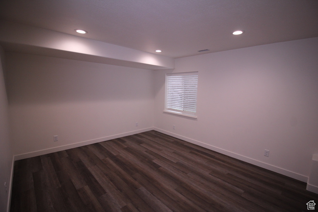 One of three bedrooms on the lower level.