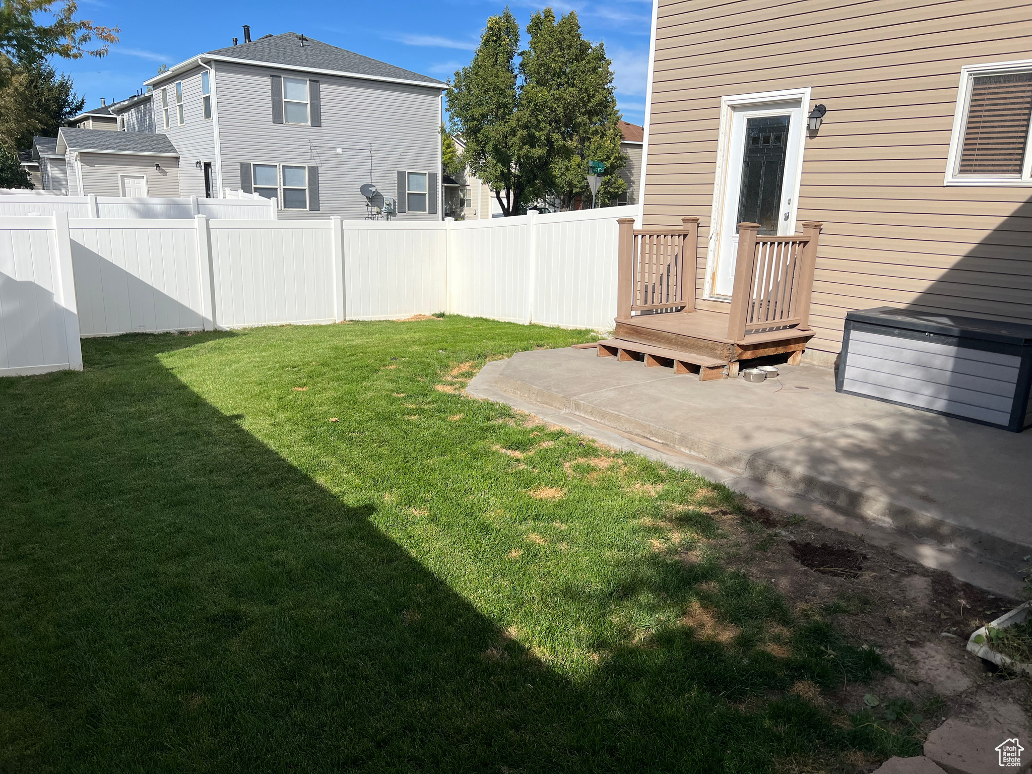 View of yard featuring a patio