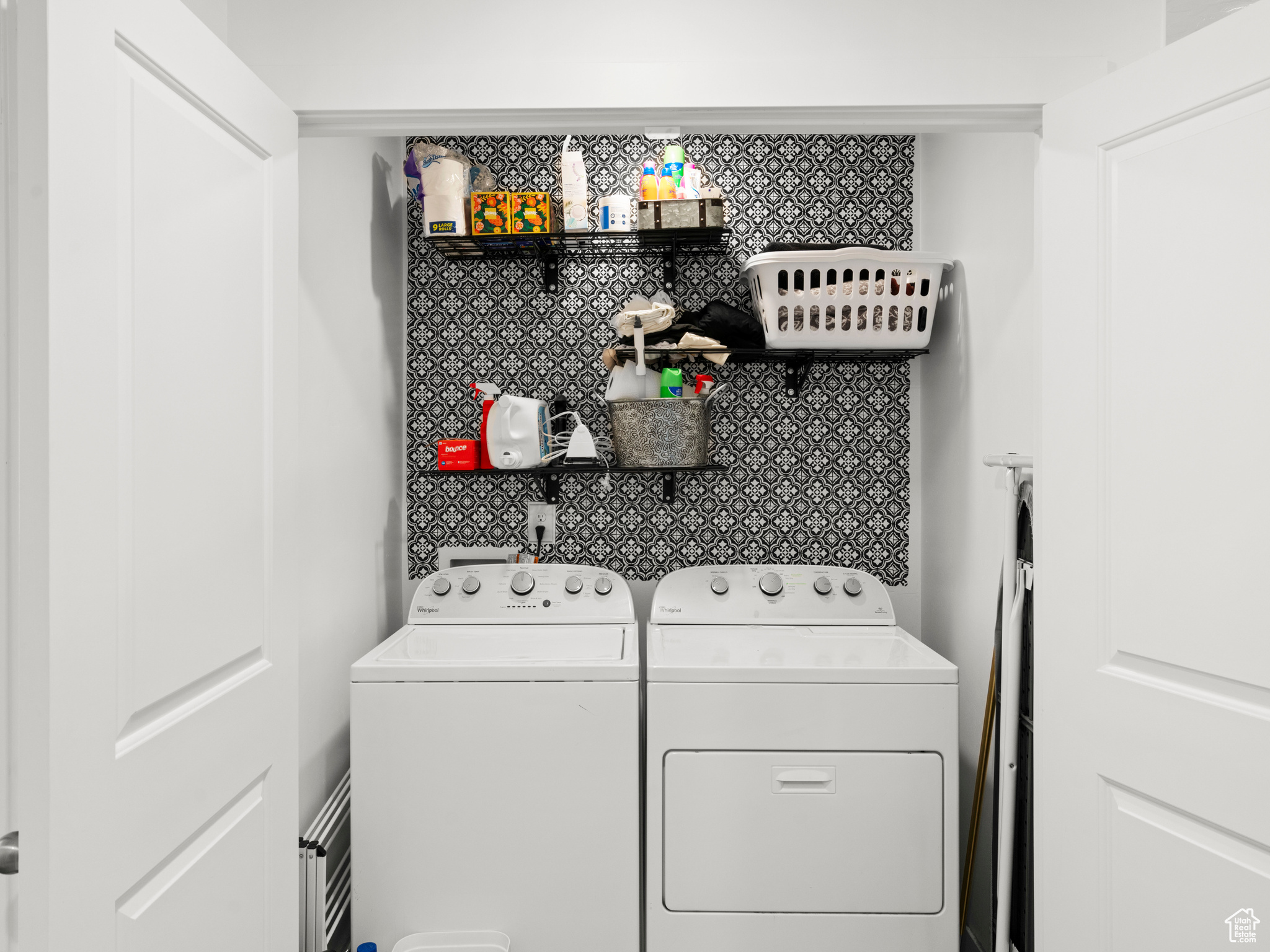 Washroom featuring separate washer and dryer