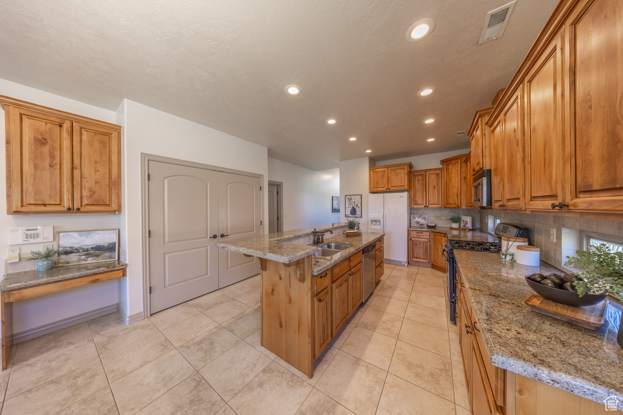 kitchen desk and pantry closet