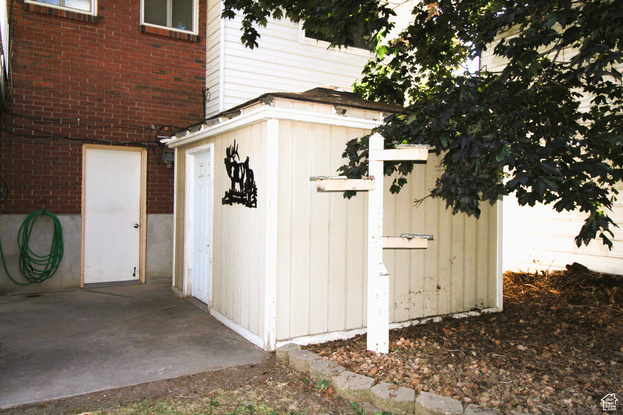 View of storage shed