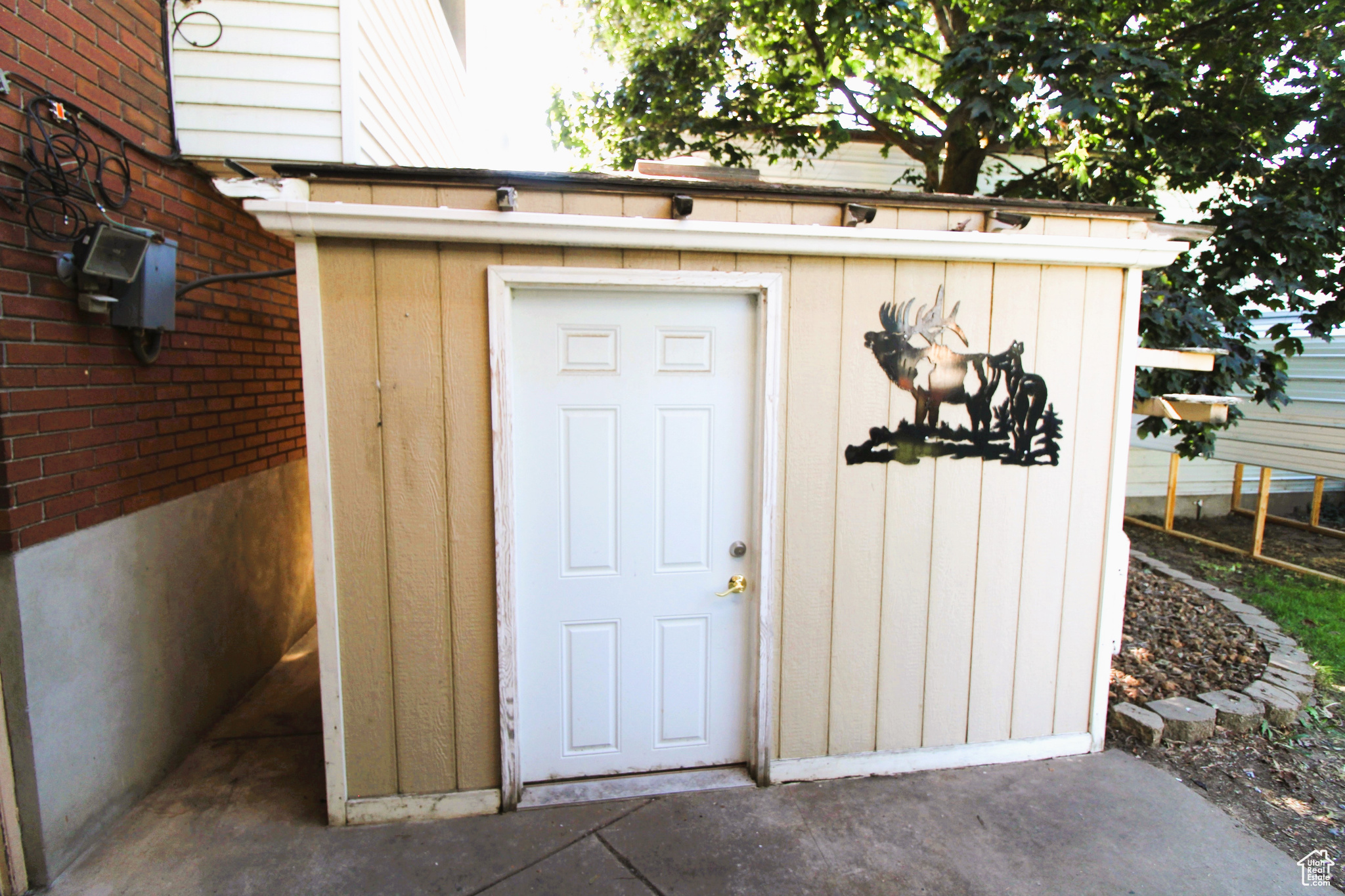 View of storage shed