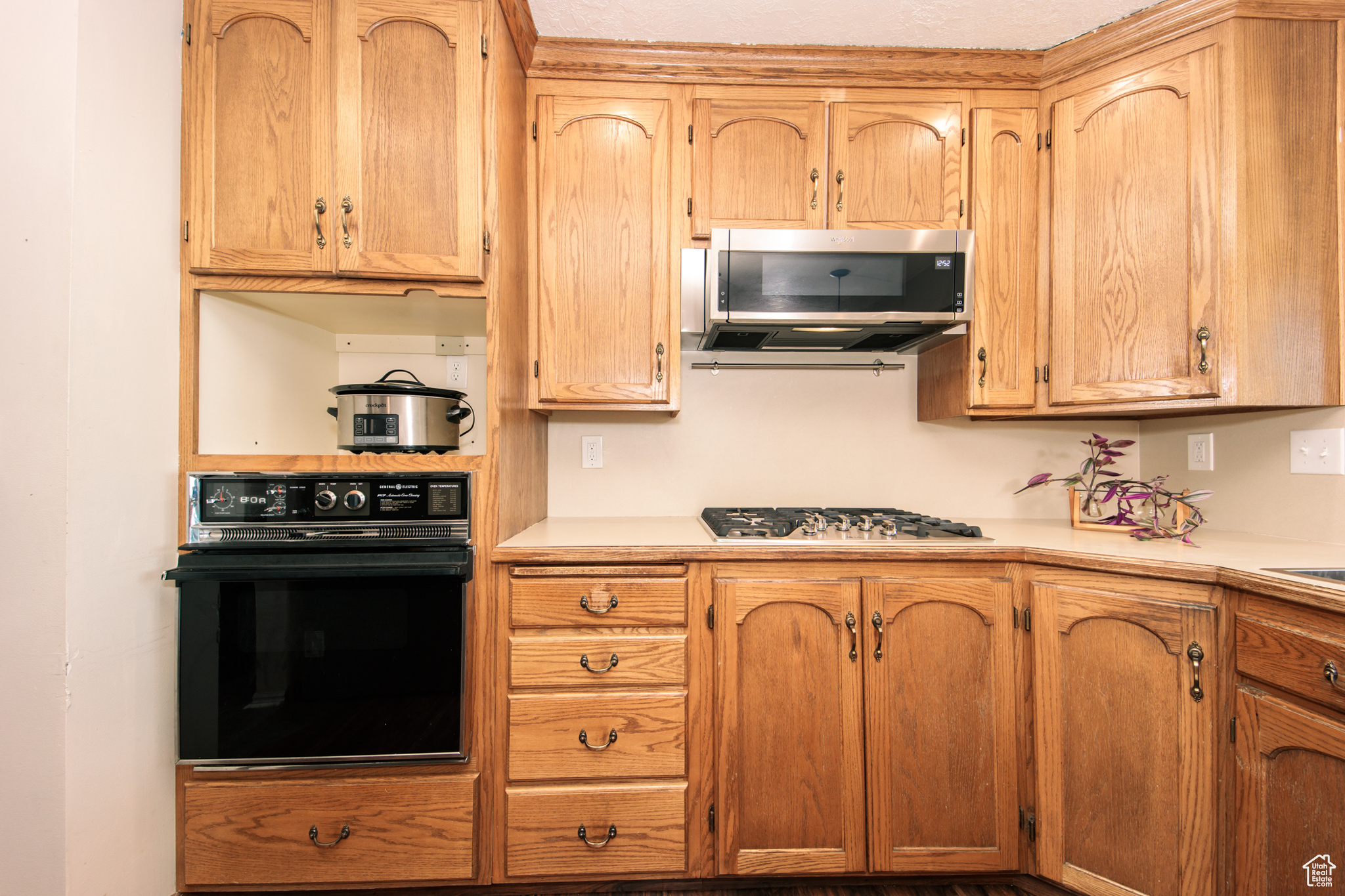 Kitchen with stainless steel appliances