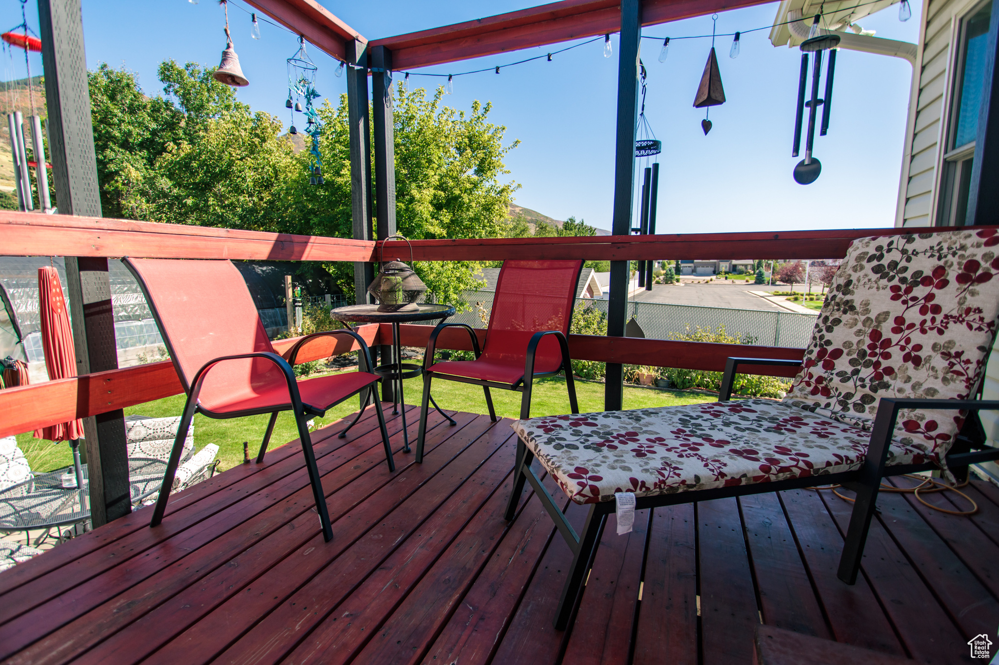 View of wooden deck