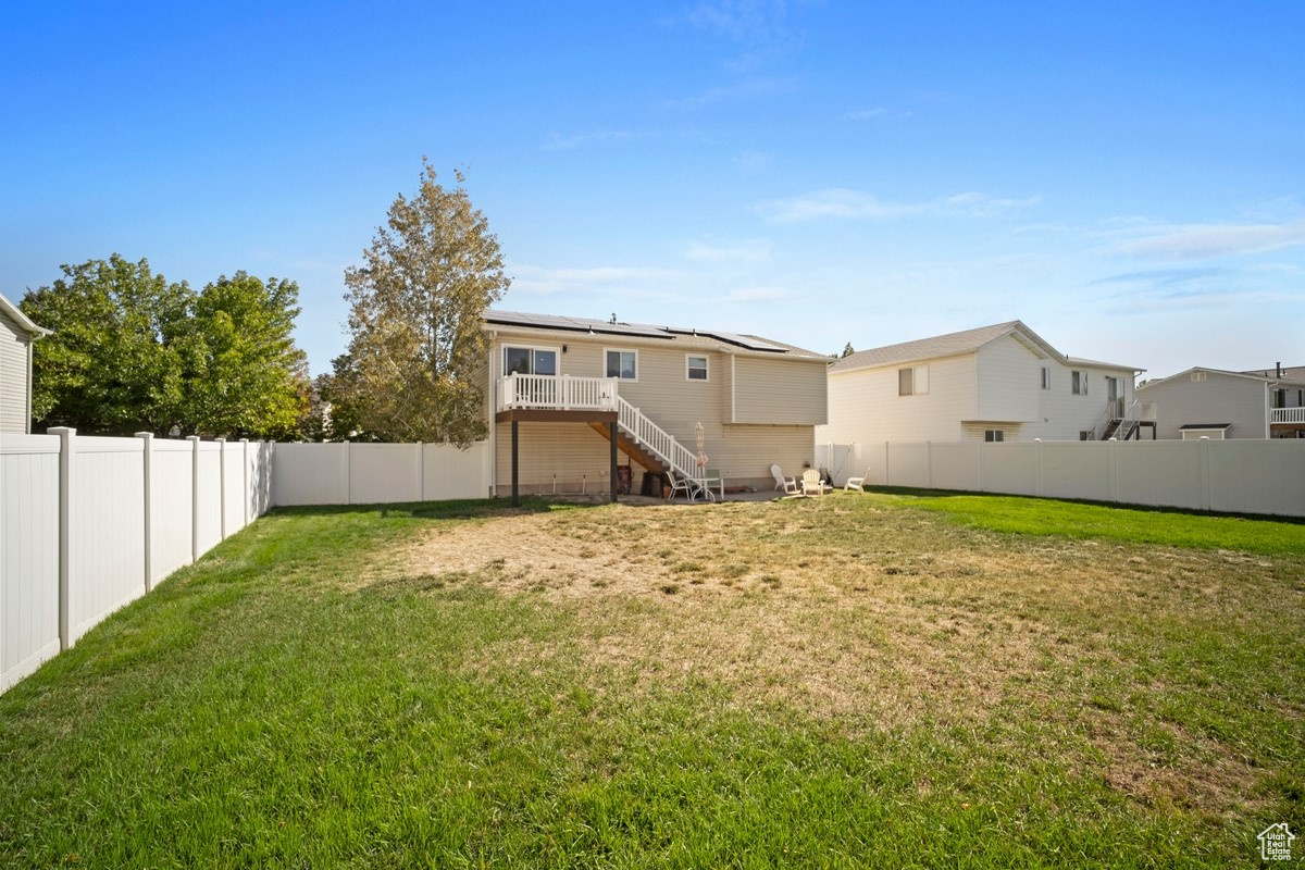 Large Backyard with New Deck