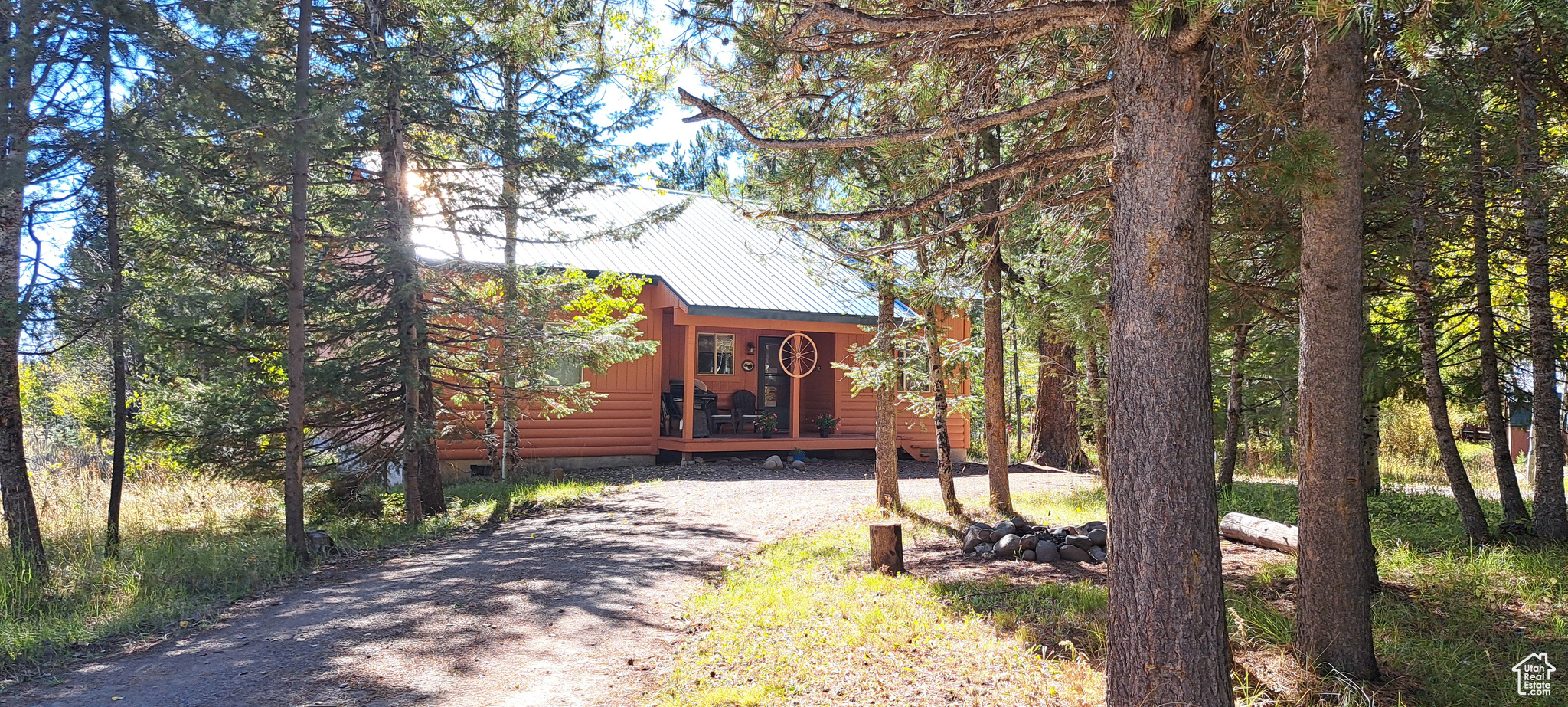 View of log home