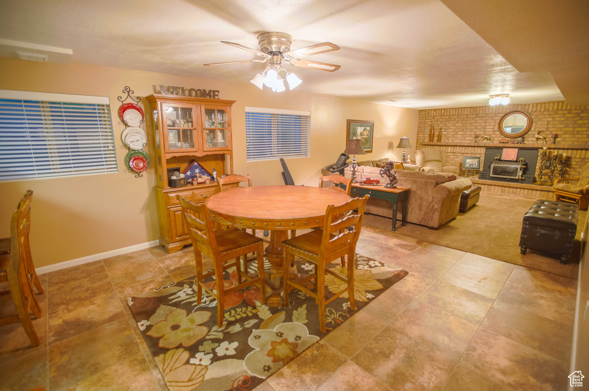 Basement dining and family room.