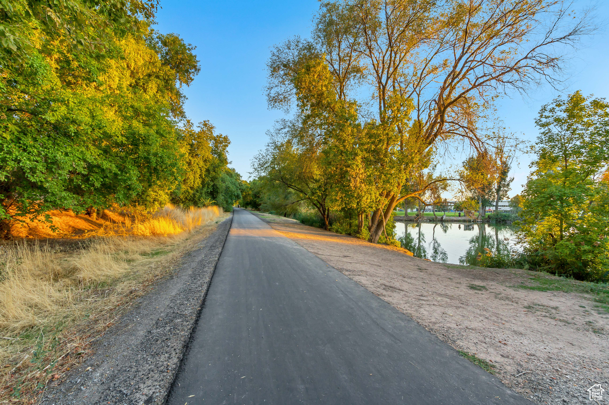 View of trail and water