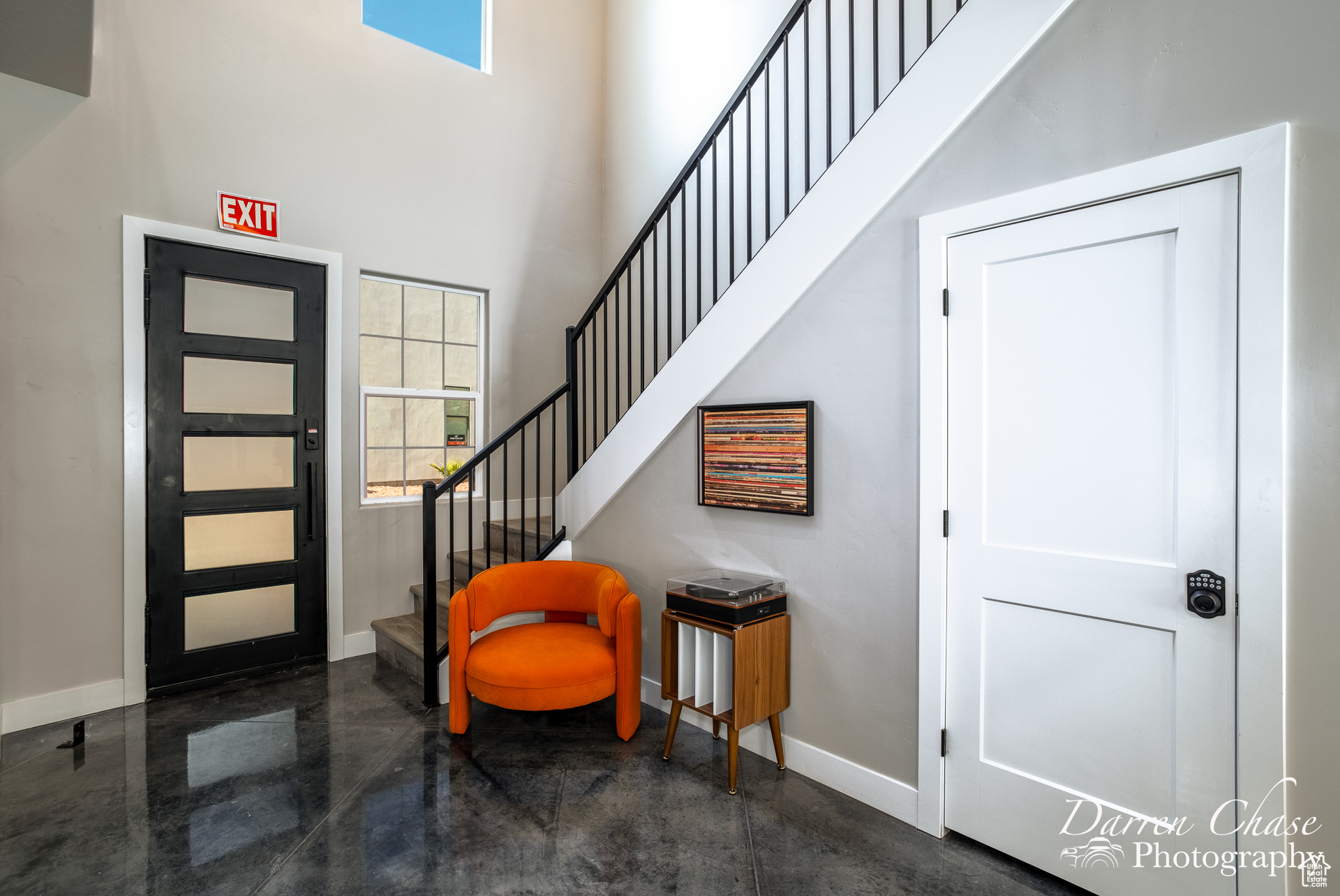 Entrance foyer featuring a high ceiling