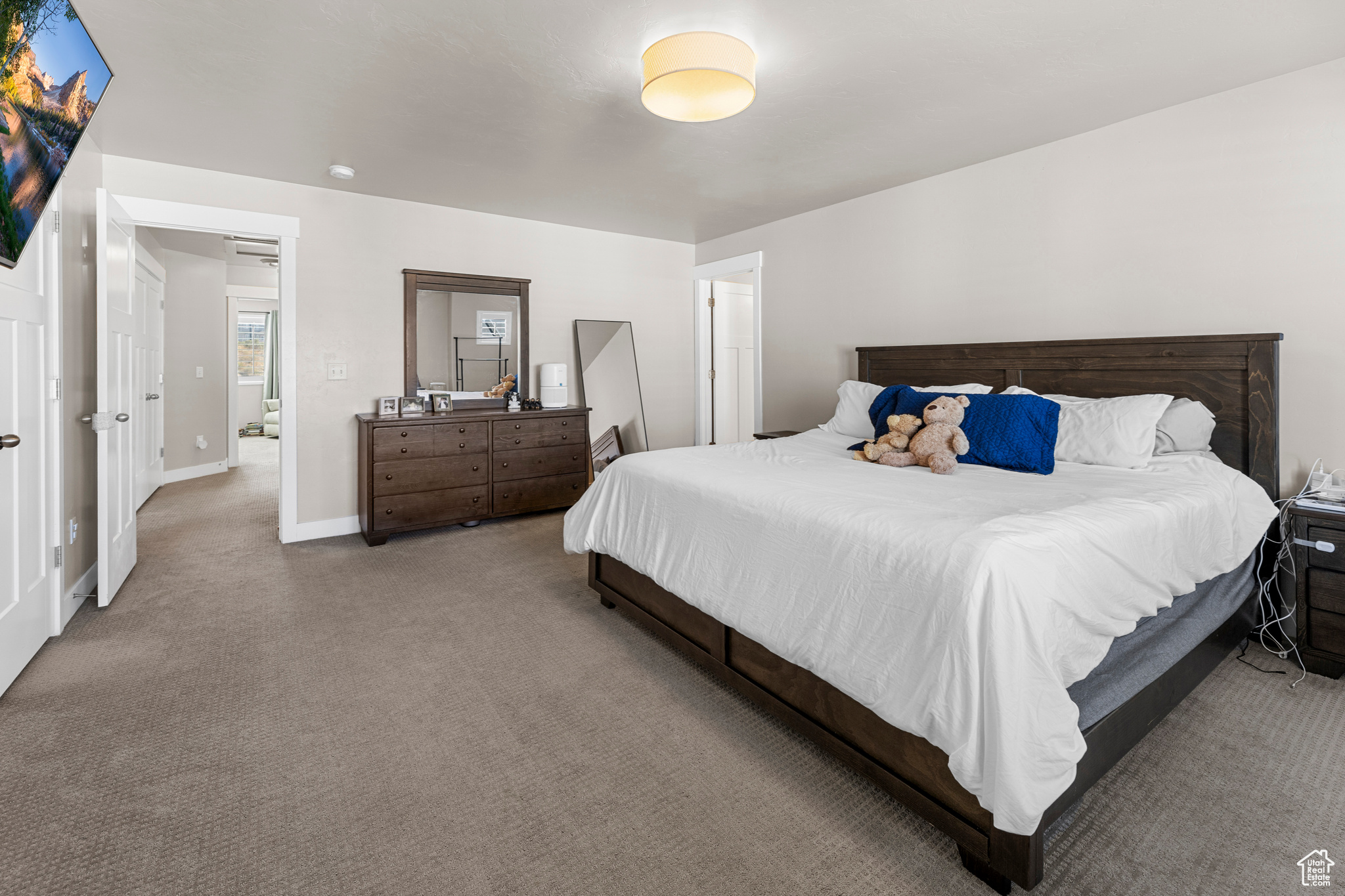 View of carpeted bedroom