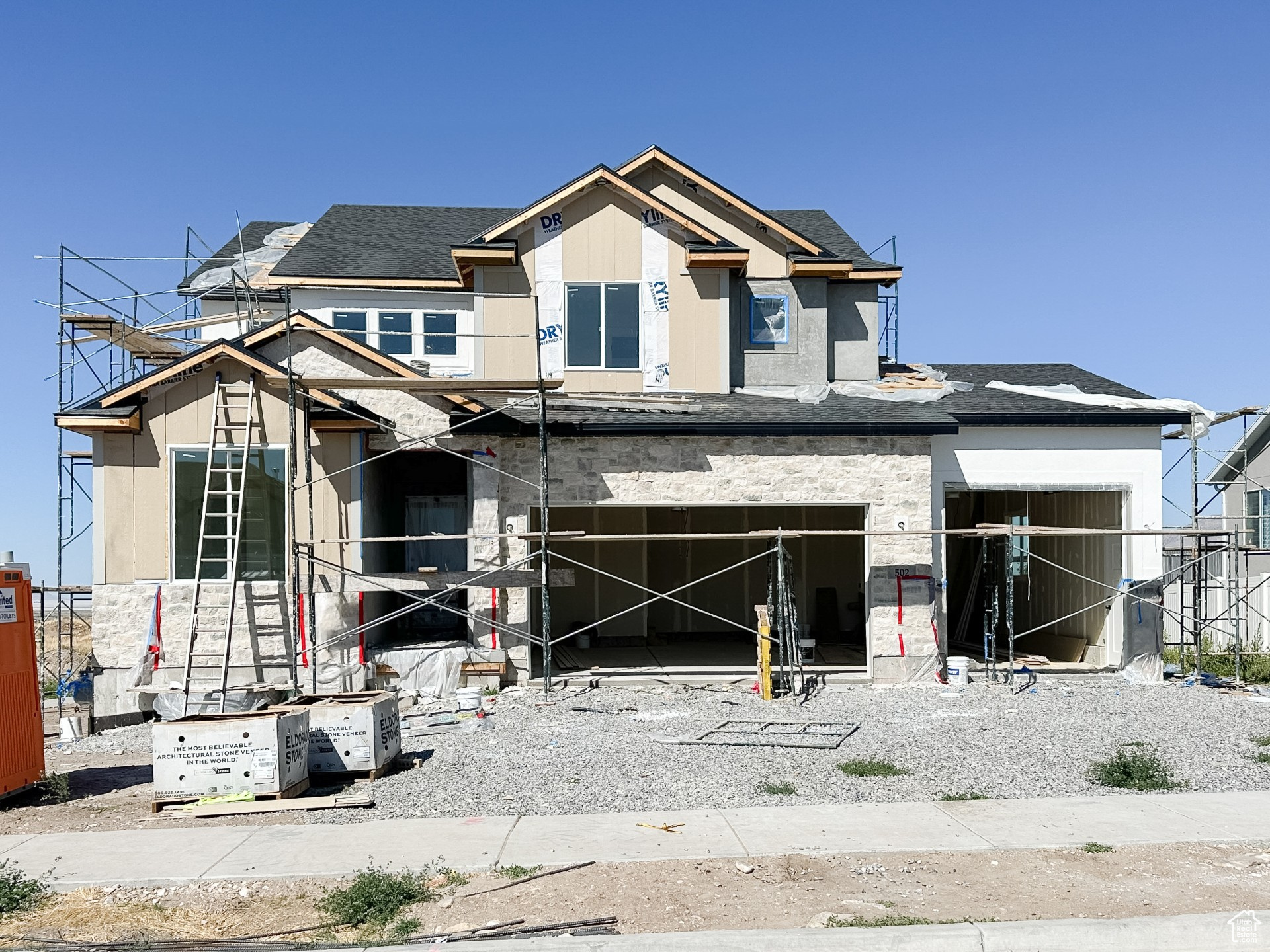 View of property in mid-construction