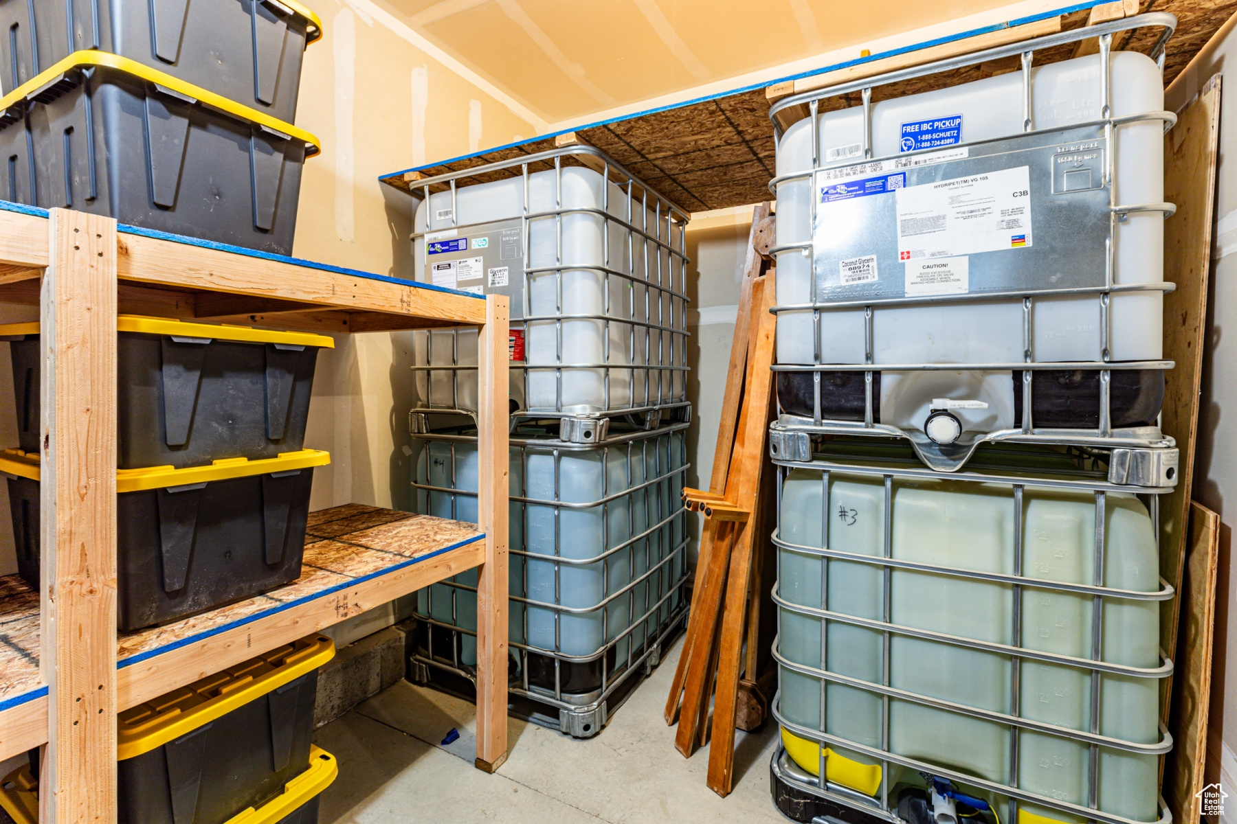 View of storage area of third bay of the garage