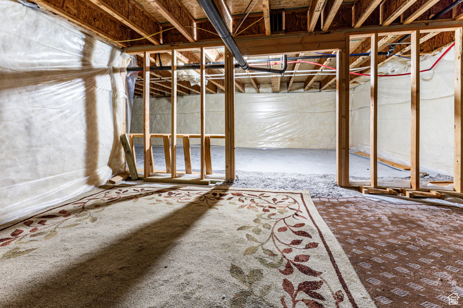 View of basement - 6-foot-tall cold storage area