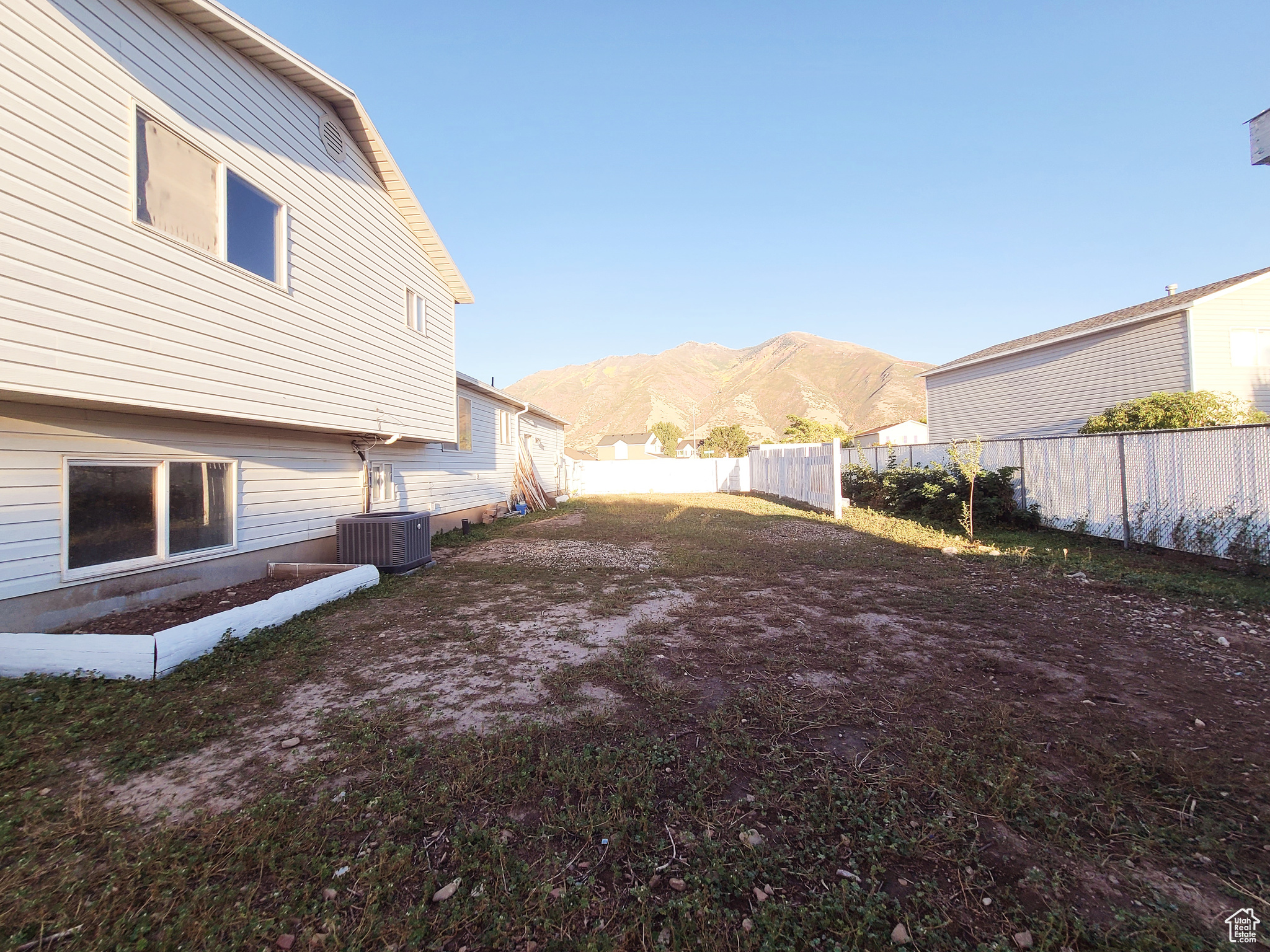 Backyard featuring mountain views and lots of space to customize to your wants and needs