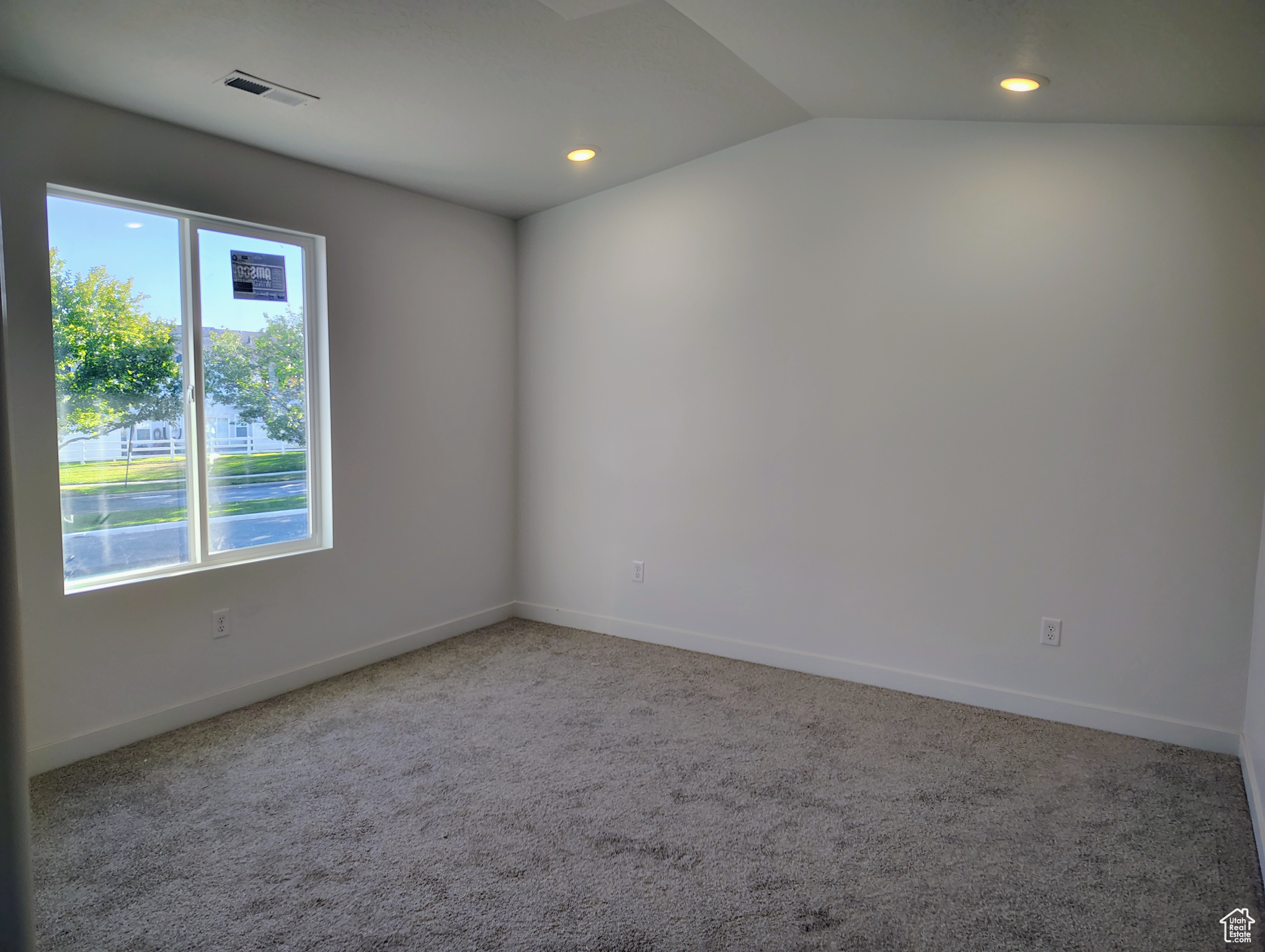 Vaulted ceiling in master bedroom