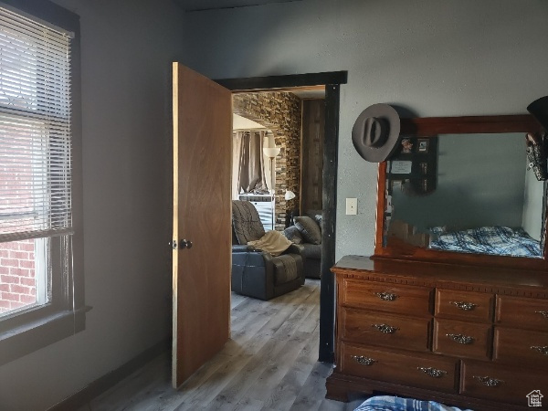 Bedroom featuring light hardwood / wood-style floors