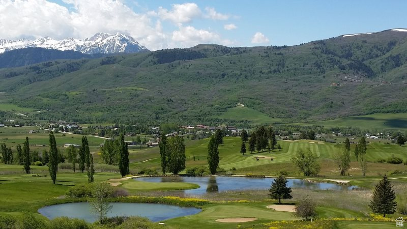 Wolf Creek Golf Course with view of Snowbasin and wasatch back.